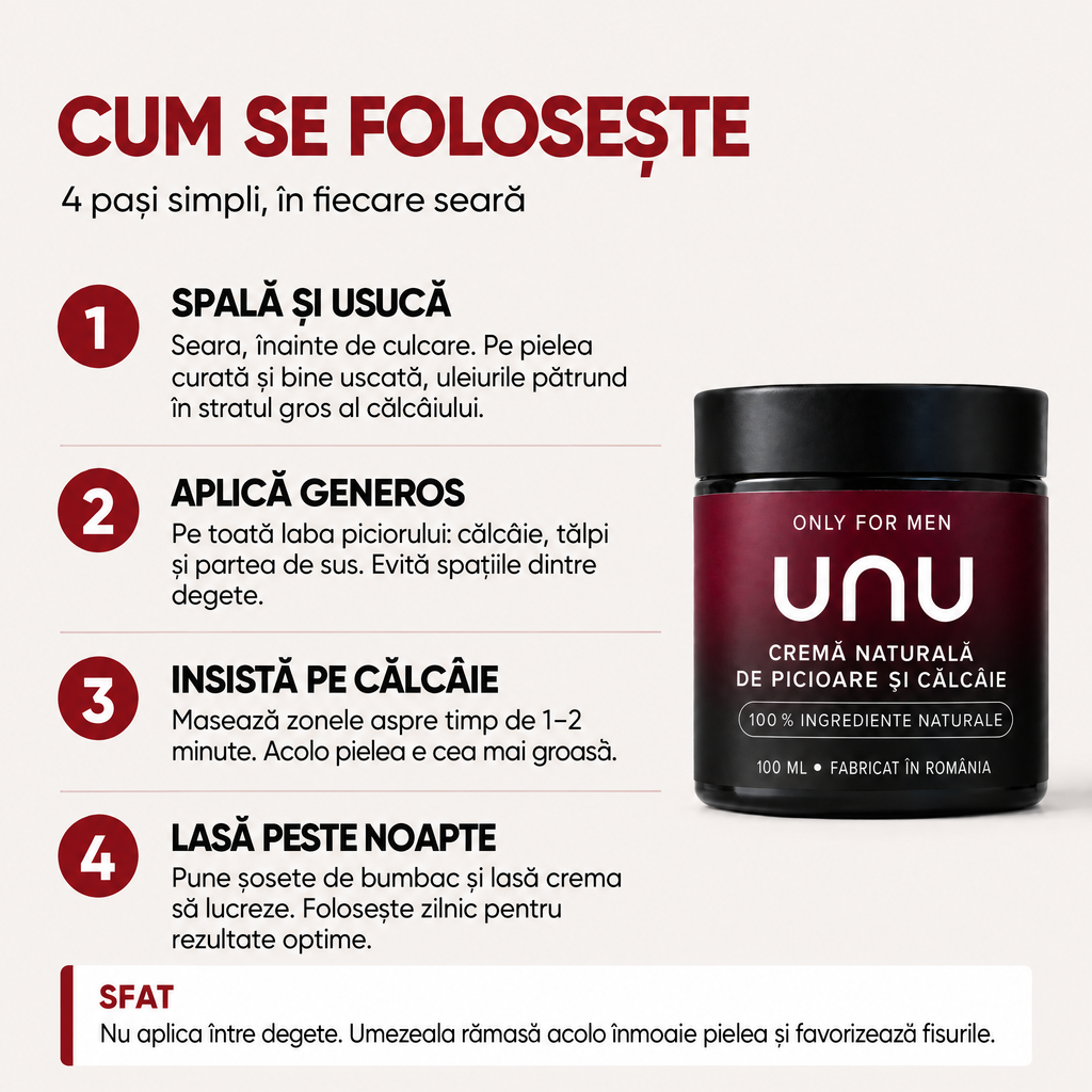 Cremă Naturală de Picioare & Călcâie