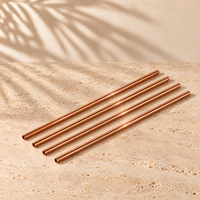 4 copper straws